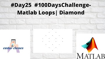 #Day25  #100DaysChallenge- Matlab Loops| Diamond