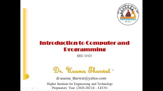 Introduction to computer and programming Lec 01 Part 02 (Brief History of Computer)