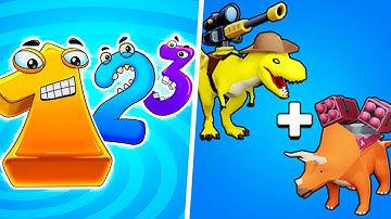 Merge NUMBERJACK Run  | Dino Run Battle  - Merge Battles Gameplay (Part 1)