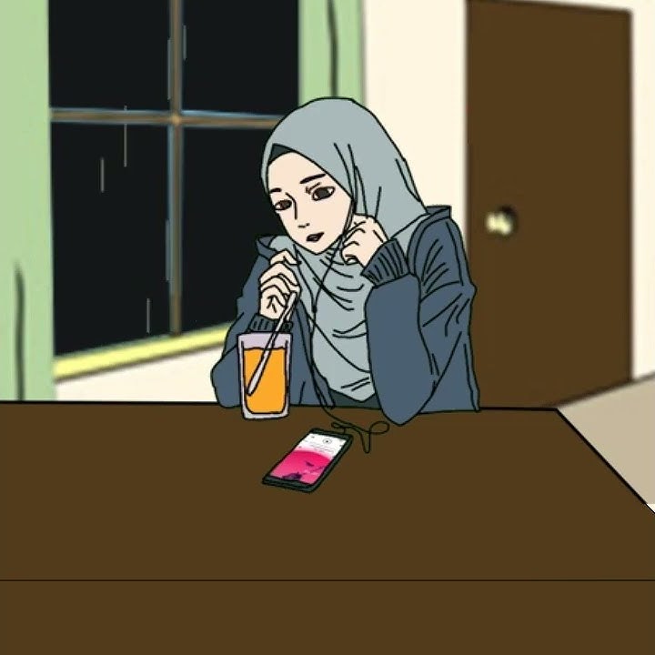 Story Wa Animasi Kekinian Sad Girl Hijab 1 #shorts