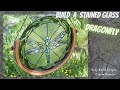 Stained Glass Dragonfly with Celtic Design | Wood &amp; Glass Art Suncatcher