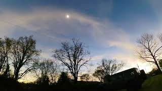 Eclipse 2024, moon's shadow in the clouds