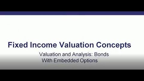 CFA EXAMl Topic Review 45 Valuation and Analysis Bonds with Embedded Options