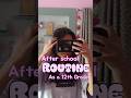 After school routine as a 12th Grader #study #viral #12thgrade #minivlog