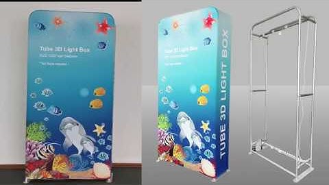 3D LED Backdrops --How to set up 3D pillow case tension fabric backdrop display stands