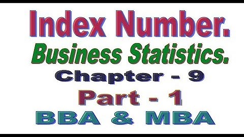 Index Number, Bangla Tutorial Part 1, Business Statistics.