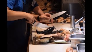 Seafood in Norway - Lobsters, King Crabs and Salmons in Bergen Fish Market