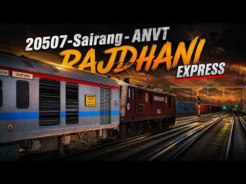 "🌌 20507-Sairang ANVT Rajdhani Express: Thrilling Night Run Through Heavy Traffic! 🚄💨"