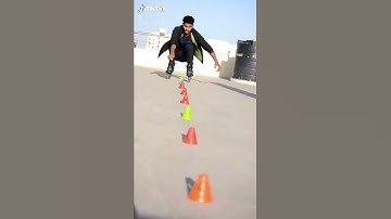 learn inline skating freestyle slalom||inline skating trick||#youtubeshots#inlineskatingtrick#viral