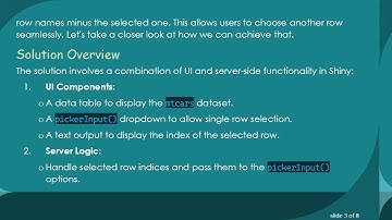How to Select Specific Rows in a Shiny DataTable with a Widget