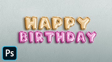 Foil Balloon Text Effect for Adobe Photoshop CC 2023 - Super easy Tutorial
