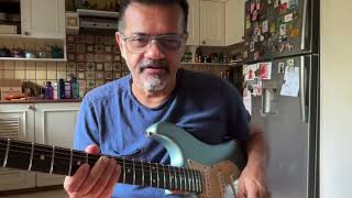 A simple lick played over a slow blues in Amin