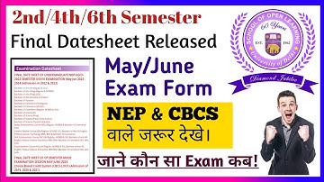 SOL 2nd/4th/6th Semester final Datesheet Released l Regular/Ncweb/SOL How to download #Dusol