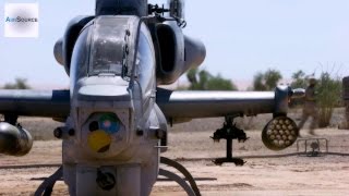 AH-1 Cobras Land & Refuel at Forward Arming Refueling Point (Marines Exercise)