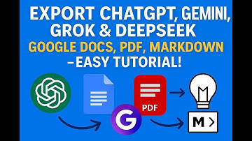 Export ChatGPT, Gemini, Grok & Deepseek to Google Docs, PDF, Markdown - Easy Tutorial!