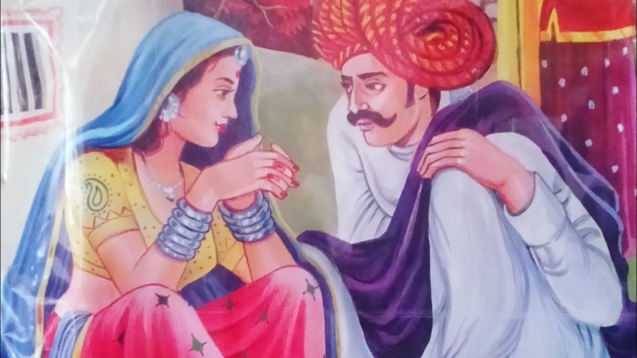 pencil drawing // Rajasthani painting //Village drawing YouTube