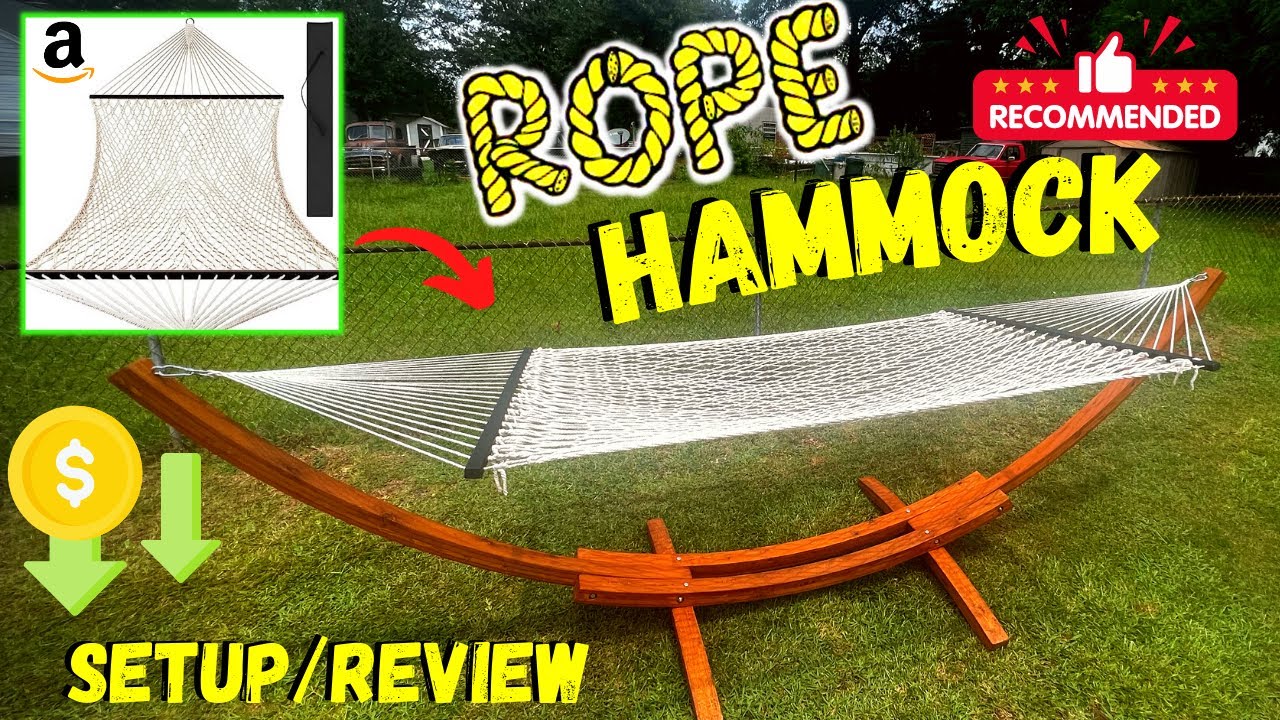 Double Rope Hammock w/ Spreader Bars Outdoor, Comfortable & WORTH IT
