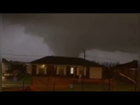 Large Tornado Barrels Through Chalmette, Louisiana