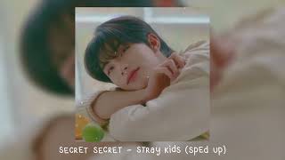 secret secret - stray kids (𝒔𝒑𝒆𝒅 𝒖𝒑) Resimi