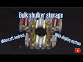 Minecraft Bedrock | bulk shulker box storage system showcase