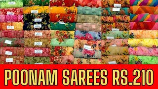 SOFT POONAM SAREES WITH PRICE, JUST RS. 210/- SINGLE PIECES SHIPPING screenshot 1