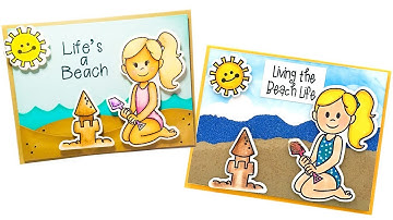 Stephie Doll2 Stamps & Dies and Center Step A2 Card Base by The Stamps of Life