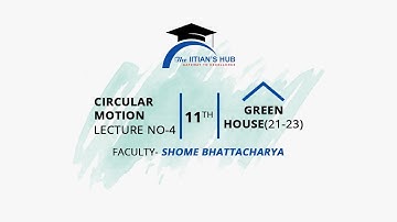 Circular Motion,Lecture No-4,11th,Green House(21-23),Date-17-11-21,By-Shome Bhattacharya