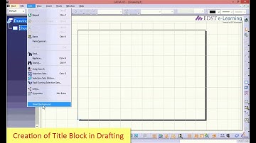 How to create title block in drawings in CATIA V5 Drafting | EDST e-Learning