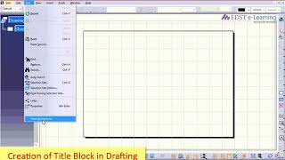 How to create title block in drawings in CATIA V5 Drafting | EDST e-Learning