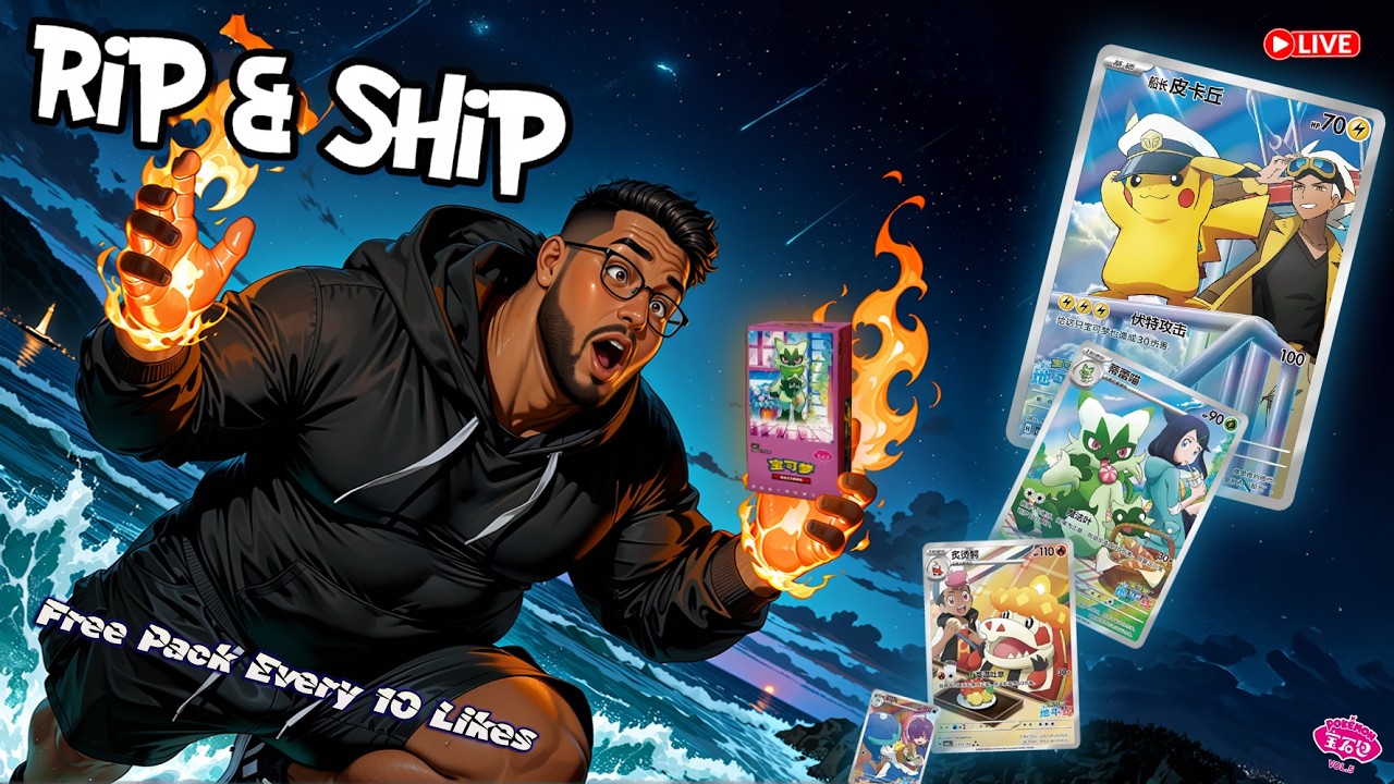 Pack Rip Friday Friday Night Pokémon GEM Packs - In Search For Captain Pikachu - VOL. 5 ...