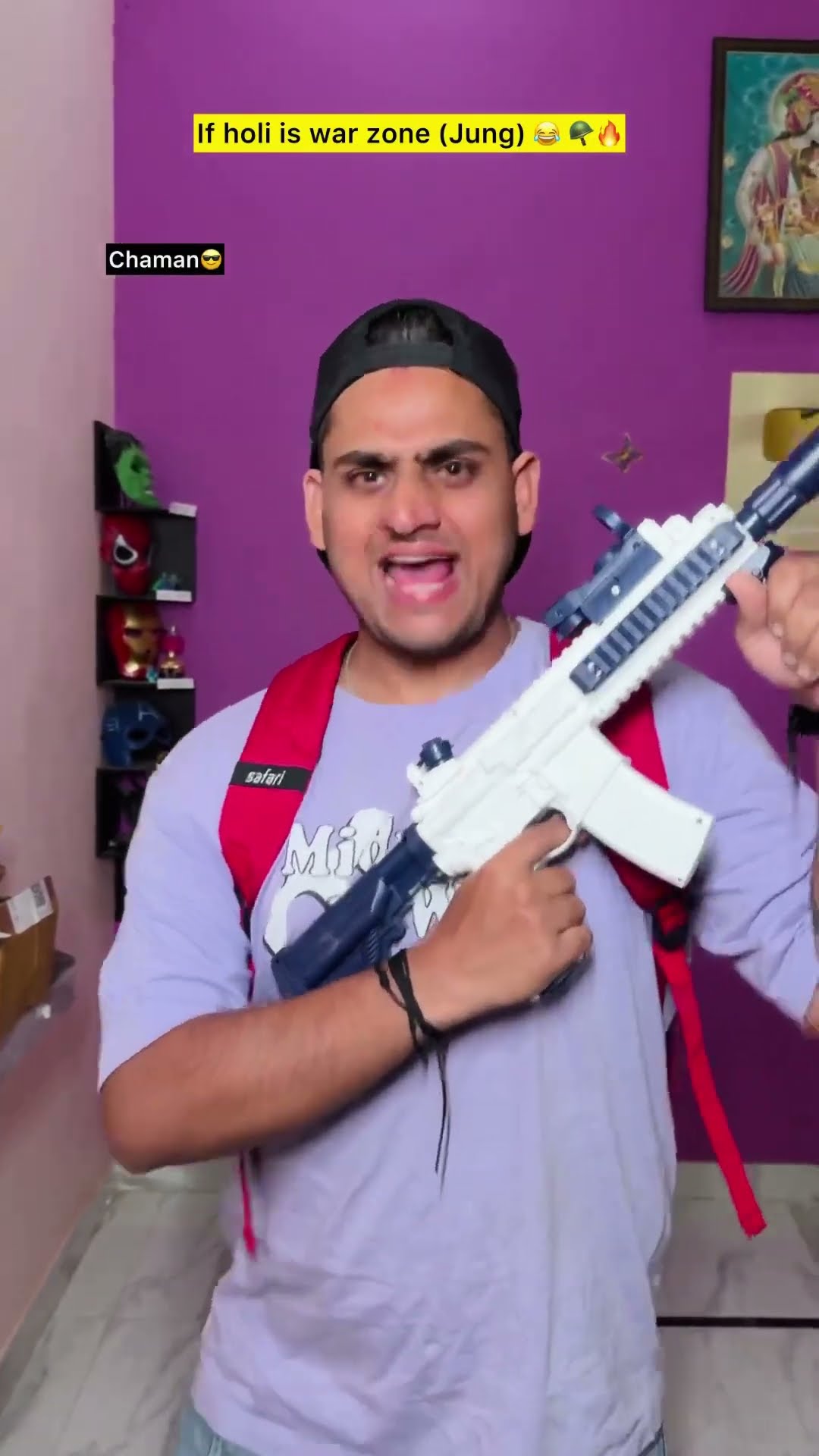 If holi is war zone ???| indian family #shorts #indian #comedy #holi #chotabhai #bachpan #chaman