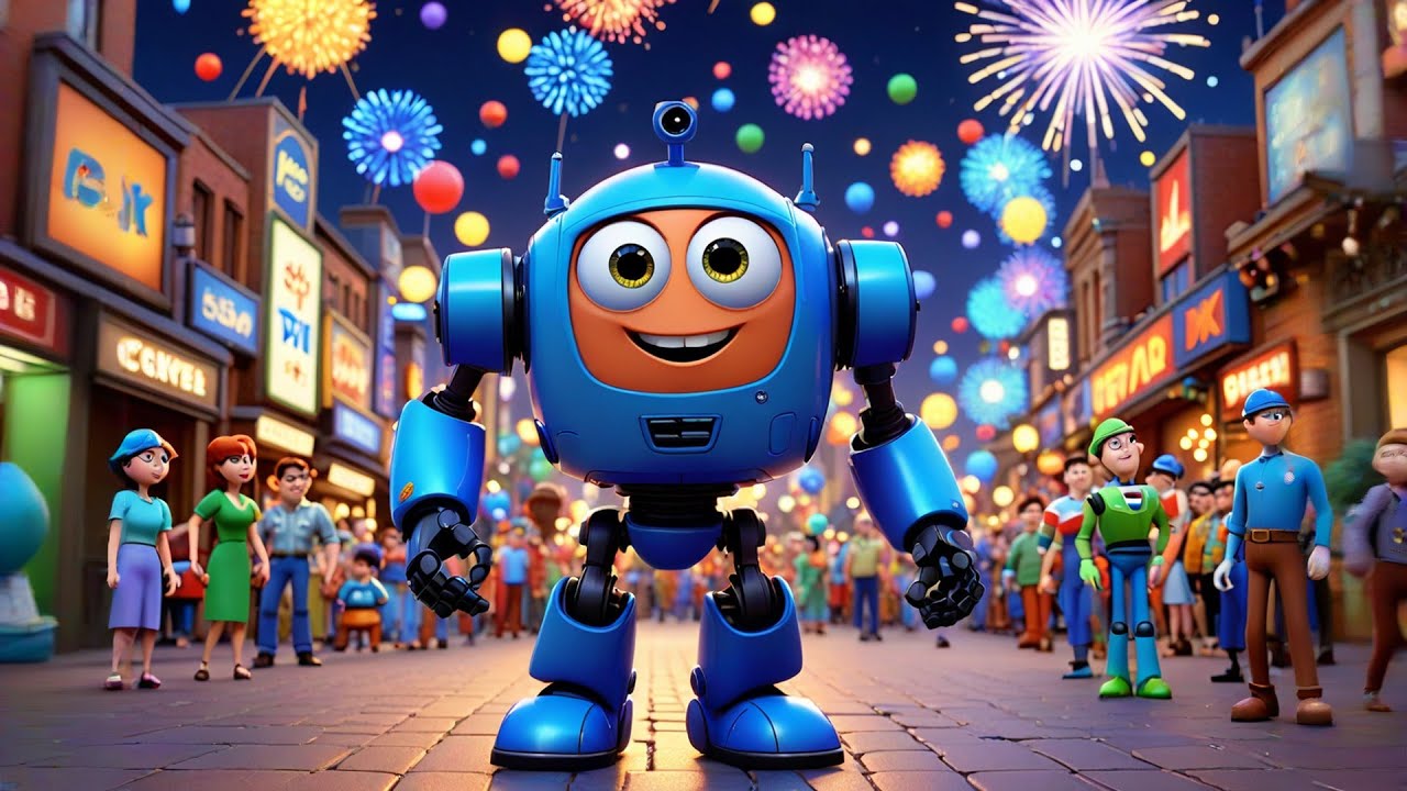 Benny Bot Beeps and Spins | Robot Movement Song for Kids | Nursery Rhymes and Learning Songs