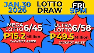 🔥 PCSO LOTTO RESULTS January 30, 2026 FRI 9PM 2D (EZ2), 3D (Swertres), 4D, Mega Lotto 6/45, 6/58