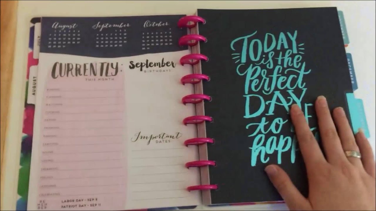 2016 2017 happy planner walkthrough