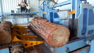 FİMAKSAN Digital Carriage & Tandem Log Band Saw Mill  (video 140 )