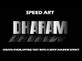 How to Make a Shadow Overlapping Text Effect in Photoshop