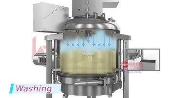 Filtration and Drying in Agitated Nutsche Filter Process 3d Animation