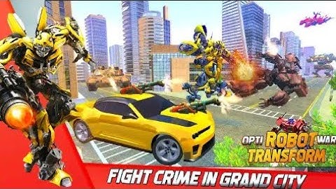 Multi Transform Robot Wars Games 2022: Rhino Dragon Helicopter Car Robot #2 : Android iOS Gameplay