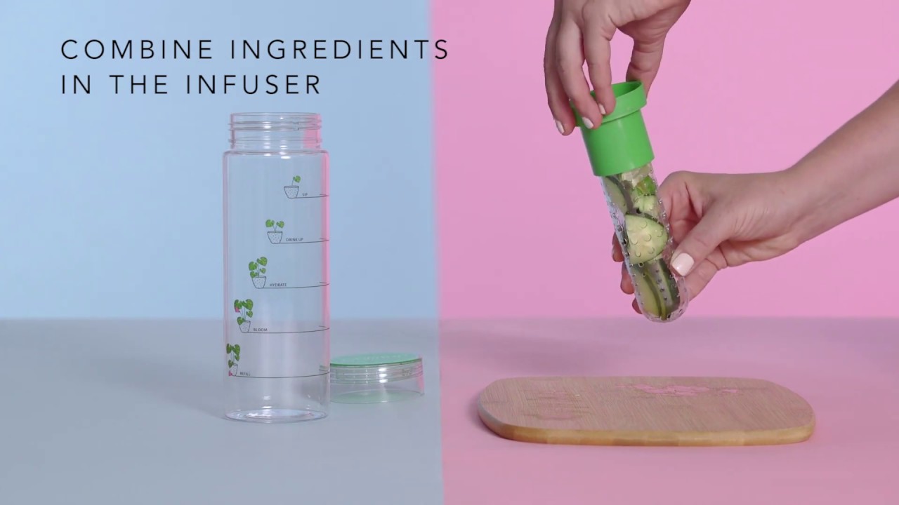 FabFitFun Tea Infuser Bottle BPA Free for Loose Leaf Tea, Matcha, Fruit