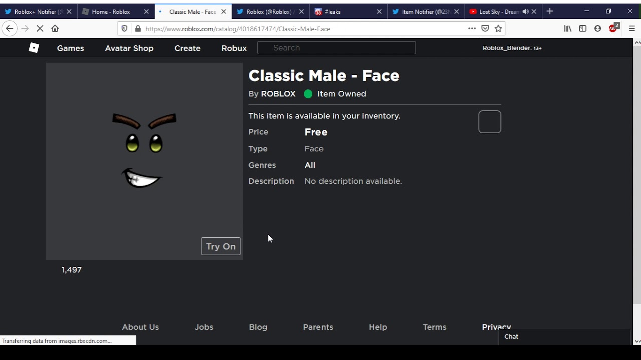 How To Get Classic Male Face Roblox Youtube - roblox classic male face