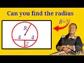 Find the radius of the circle| a math Olympiad question