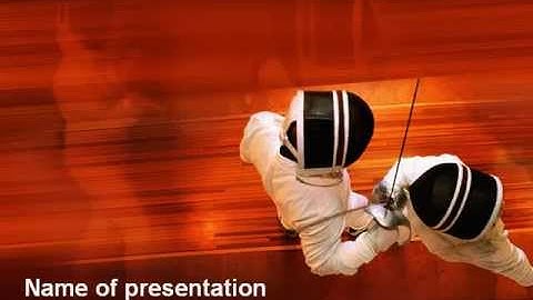 Fencing PowerPoint Template by PoweredTemplate.com