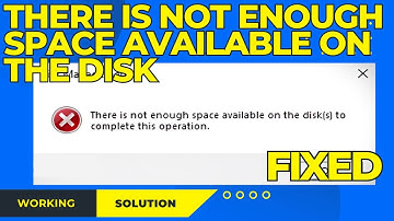 Fix There is not enough space available on the disk(s) to complete this operation in Windows 11/ 10