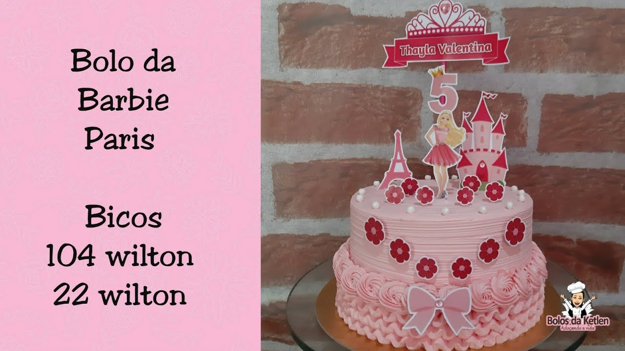 Bolo Barbie chantilly 