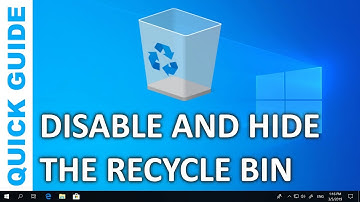 How to disable and hide the Recycle Bin in Windows 10