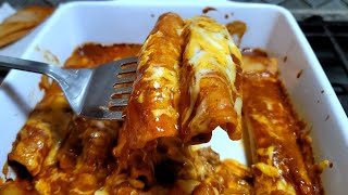 I made my son's favorite ENCHILADAS for dinner #recipe