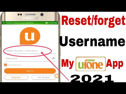 how to Reset username my Ufone app? My ufone app username/forget change kaise karte hain