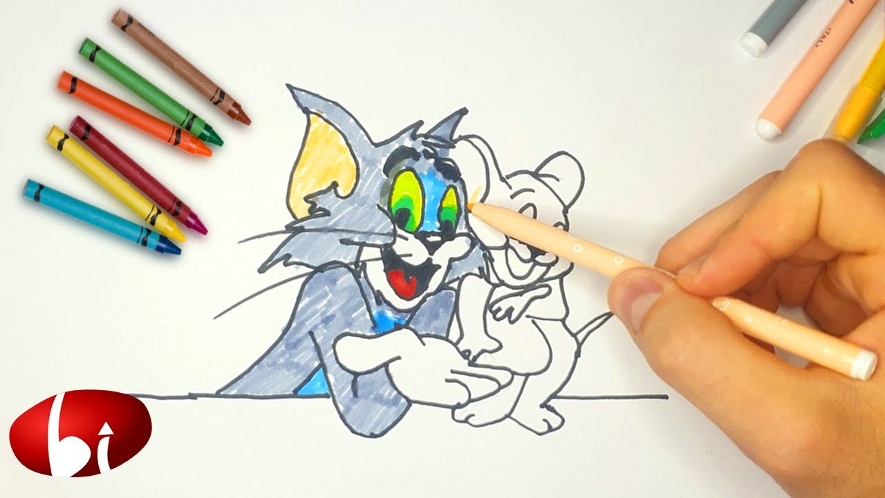 How to Draw &amp; Paint Tom and Jerry for Kids - YouTube