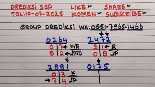 RUMUS JITU SGP KEPALA EKOR HARI INI || PREDIKSI SGP 10 JULI 2025 #BOCORAN SGP HARI INI