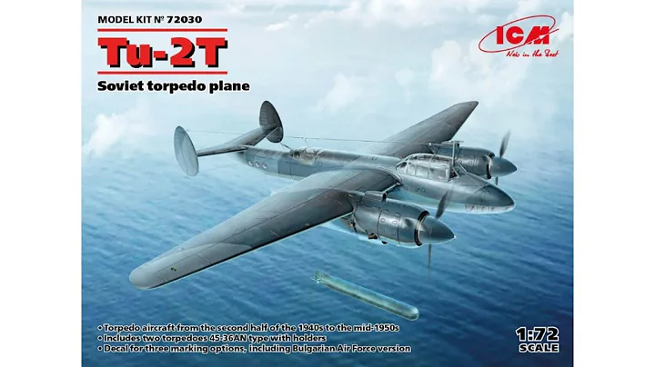 Unboxing ICM 72030 TU-2T. SOVIET TORPEDO AIRCRAFT 1/72 Scale Plastic Model Kit Store